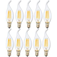 Regulable 4W LED E14 Bombilla Luz-Blanca Cálida 2700 K-Reemplazar 40W Incandescente-C35 Edison Vintage punta de llama…